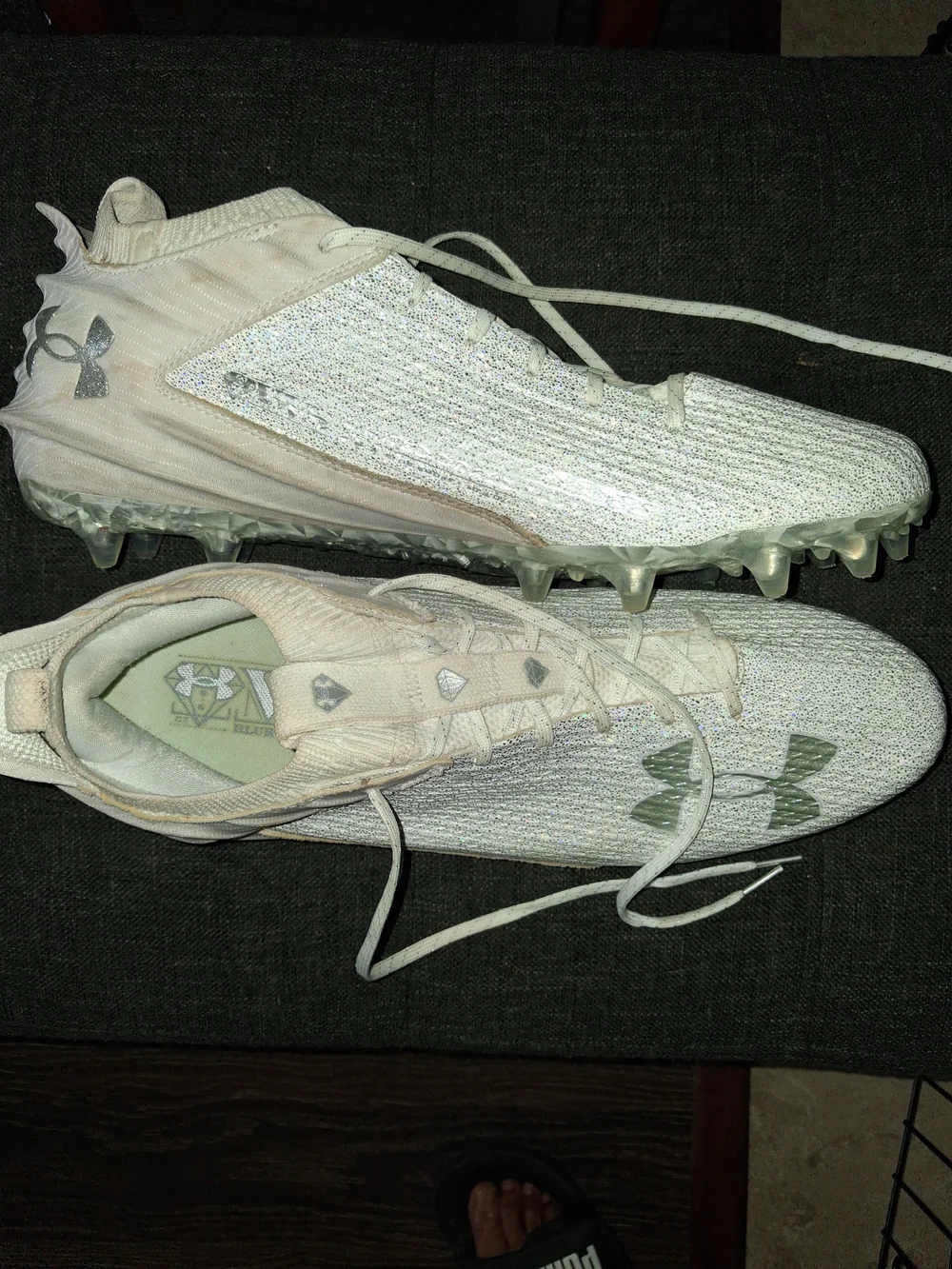Under Armour Men's White Cleats - Lightweight Performance